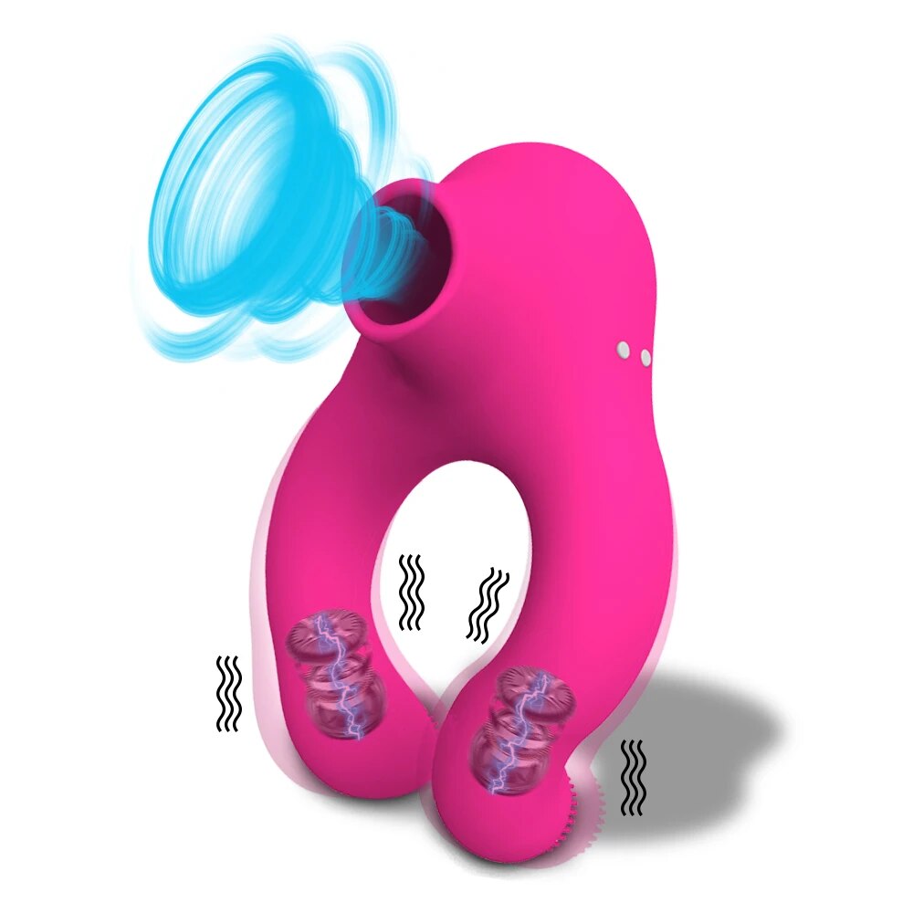 Vibrating Cock Ring for Couples, Clit Stimulator Delay Ejaculation Sex Toy