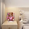 DIY Diamond Painting Valentine Rose Bear Acrylic Desktop Ornament