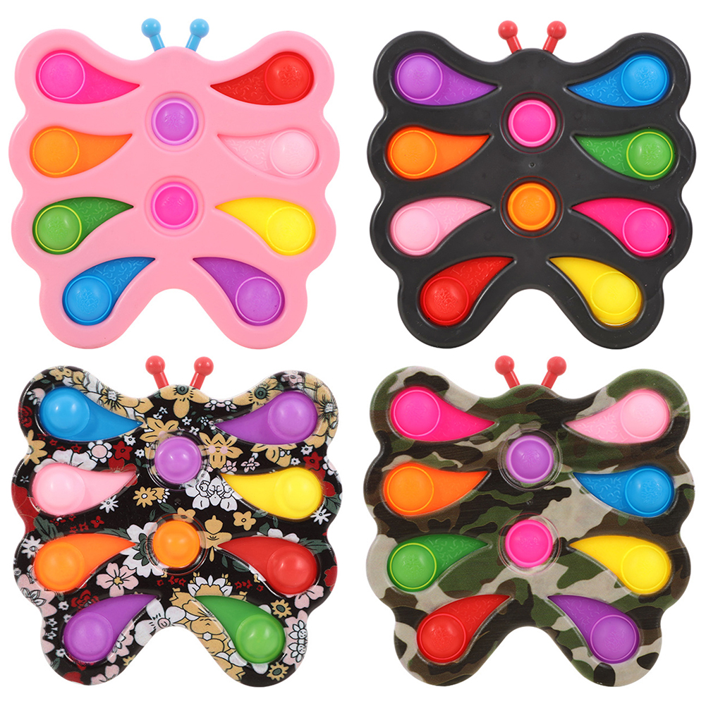 

Dimple Fidget Toy Colorful Butterfly Kids Relaxing Fingertip Push Bubble, Pink, 501 Original