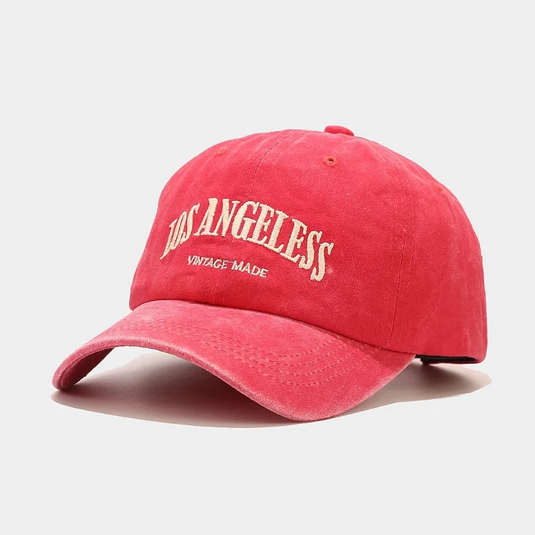 Embroidery Washed Cotton Fitted Hats Casual Baseball Cap
