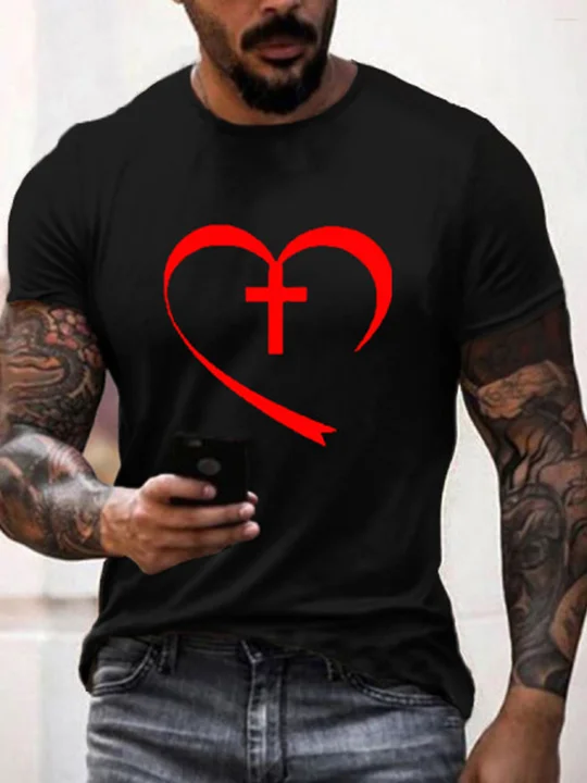 Men's T-Shirt 3D Print Short Sleeve Casual Tops