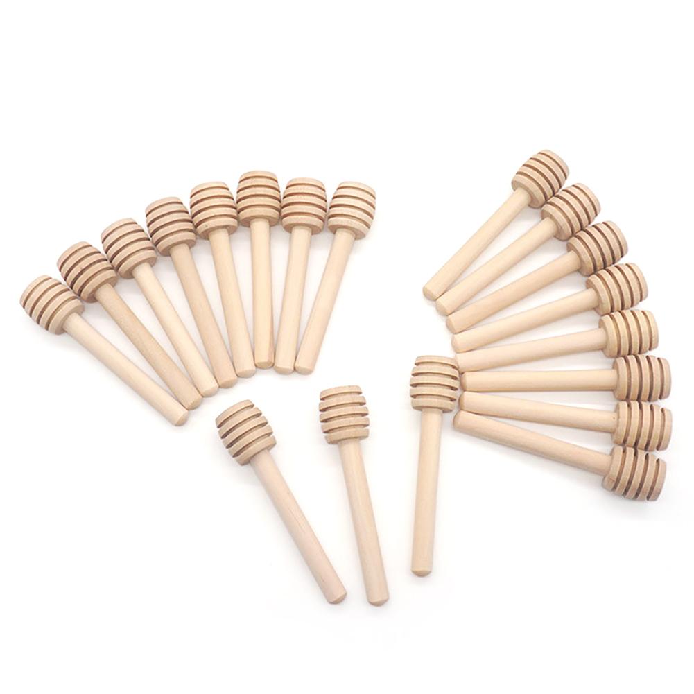 

Long Handle Wood Honey Spoon Mixing Stick Jar Coffee Milk Tea Kitchen Tool, 24pcs, 501 Original