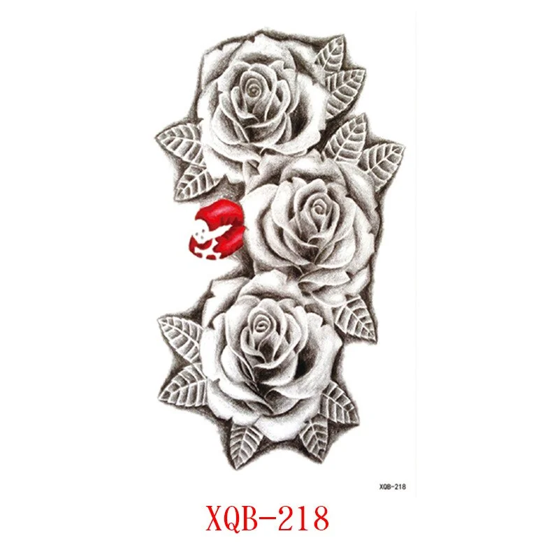 Sdrawing Flower Fake Tattoo Sticker for Women Birds Peony Temporary Tattoos DIY Water Transfer Tatoos Girls Tattoo for Men Sleeve
