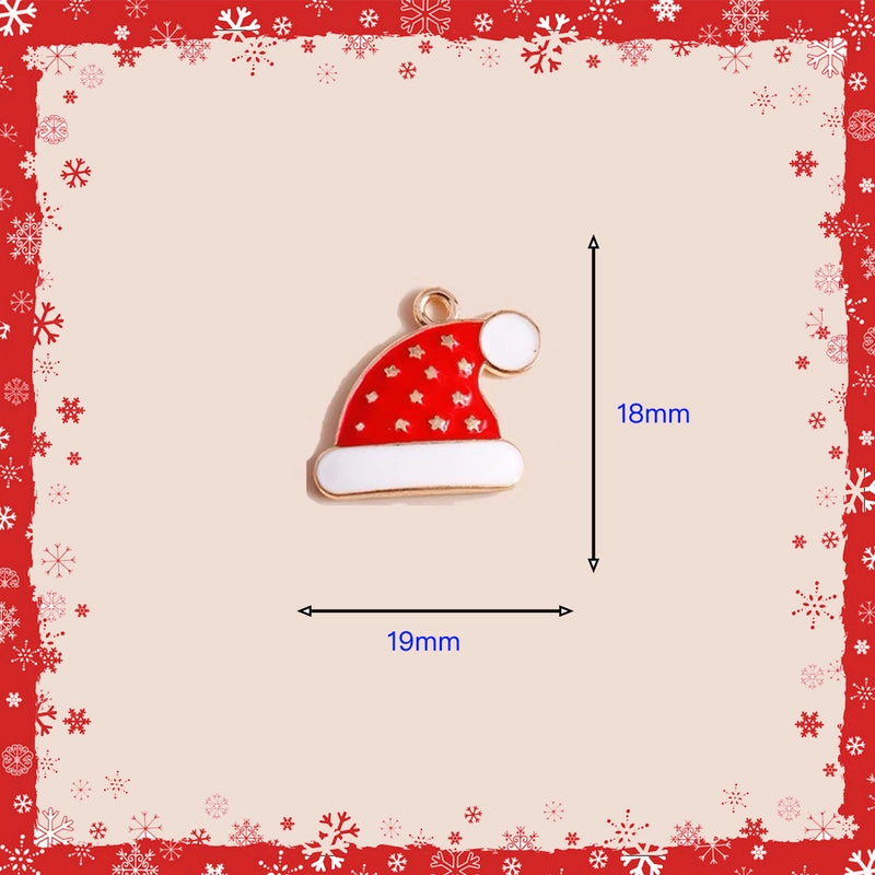 10 PCS/Package 13 * 20mm 15 * 22mm 17*24mm Alloy Rhinestones Bell Snowman Elk Pendant Jewelry Accessories