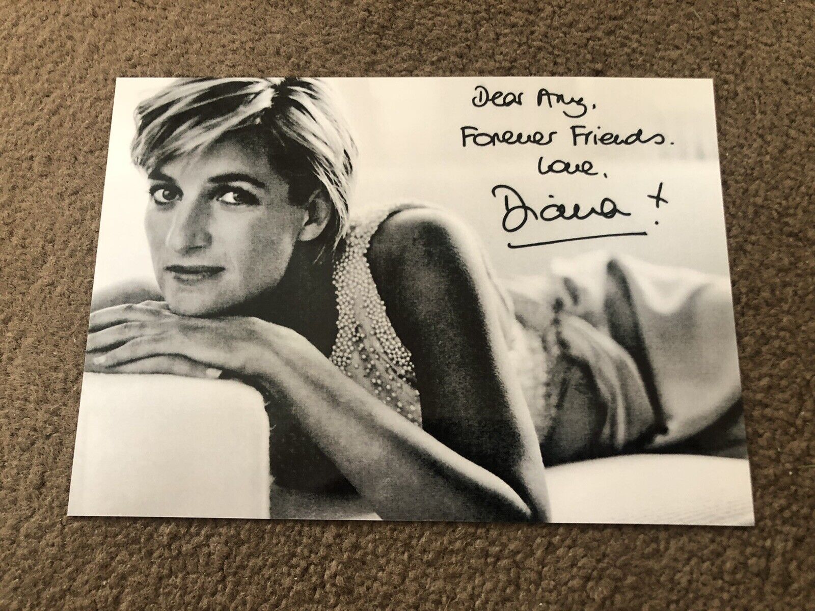 LADY DIANA SPENCER - PRESIGNED Photo Poster painting- 7x5”