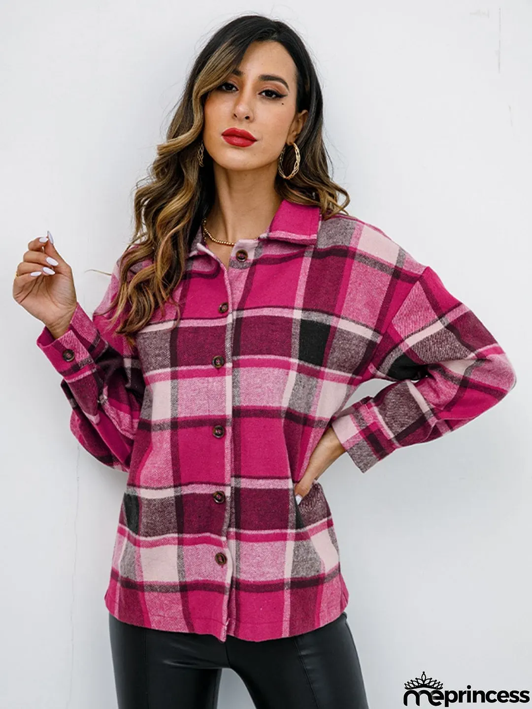 Plaid Button-Down Jacket
