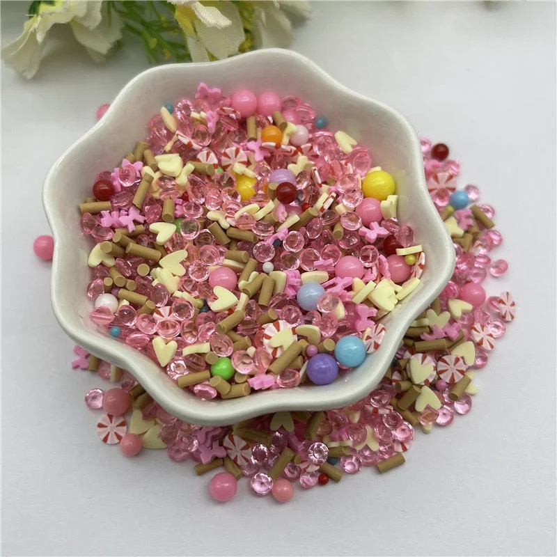 20g Candy heart mixing Snow  for Resin DIY Supplies Nails Art Polymer Clear Clay accessories DIY Sequins scrapbook shakes Craft