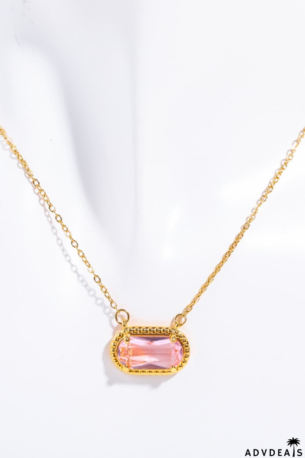 Copper 14K Gold Pleated Pendant Necklace