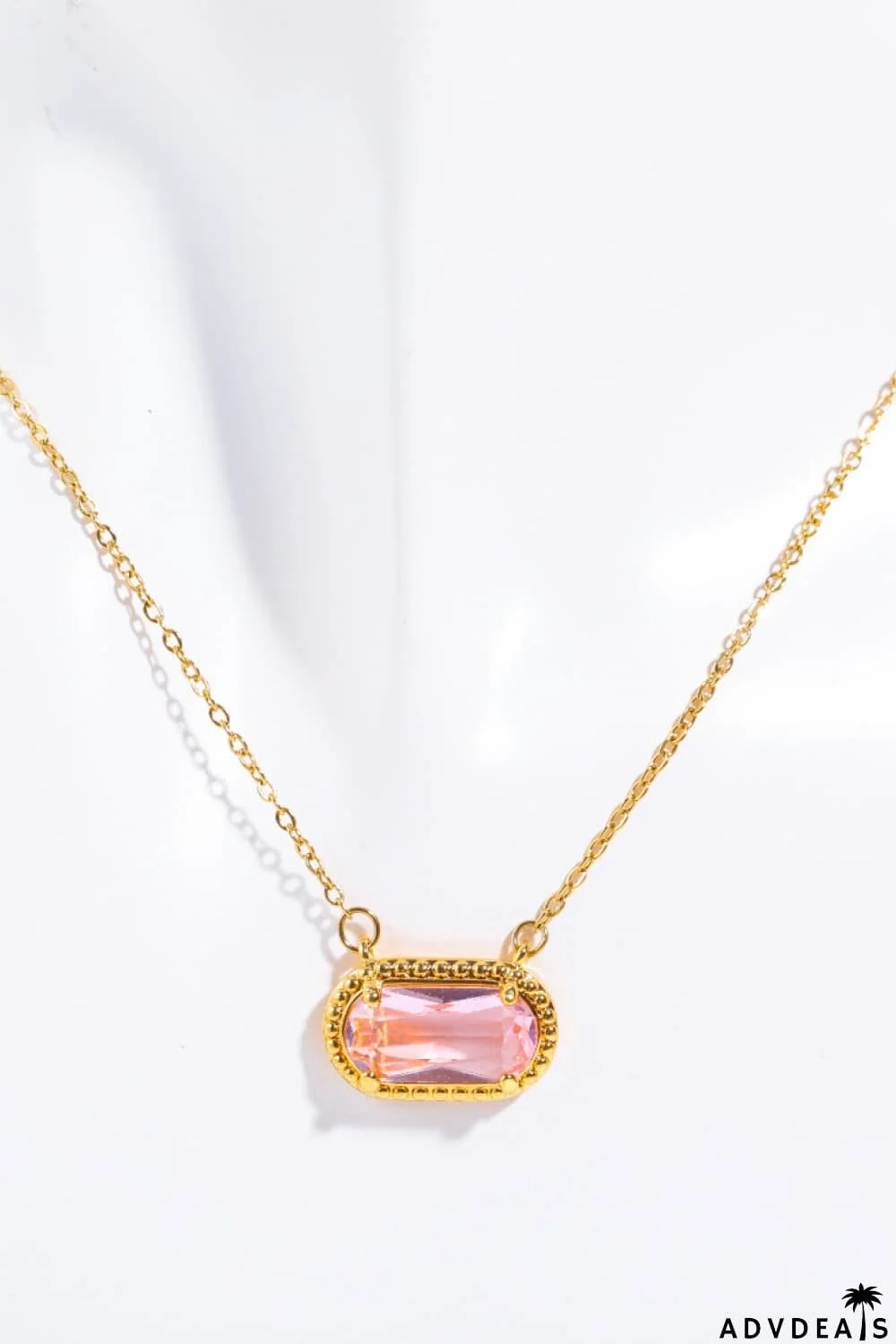 Copper 14K Gold Pleated Pendant Necklace