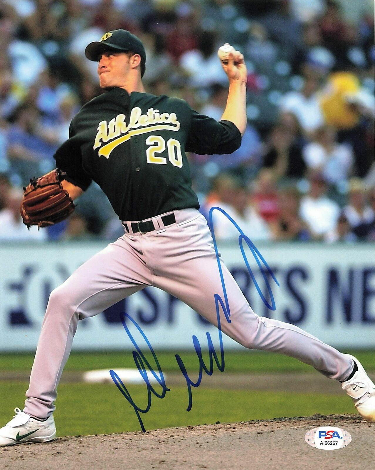 Mark Mulder signed 8x10 Photo Poster painting PSA/DNA Oakland Athletics Autographed