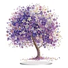 Diamond Painting Acrylic Purple Flower Tree Diamond Painting Desktop Decors for Beginner