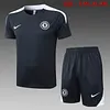2025/2026 Chelsea Pre-match Training Dark Gray Shirt+Shorts  1:1 Thai Quality