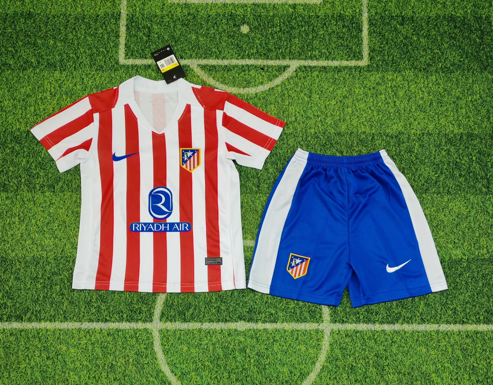 25/26 Atletico Madrid Home Kids Kit Football Jersey Thai Quality