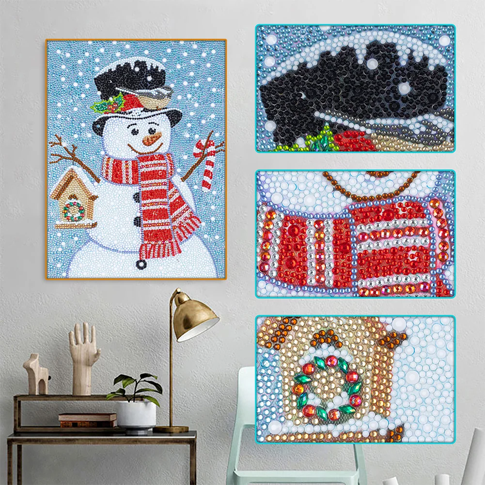 Diamond Painting - Full Crystal Rhinestone - Snowman(30*40cm)
