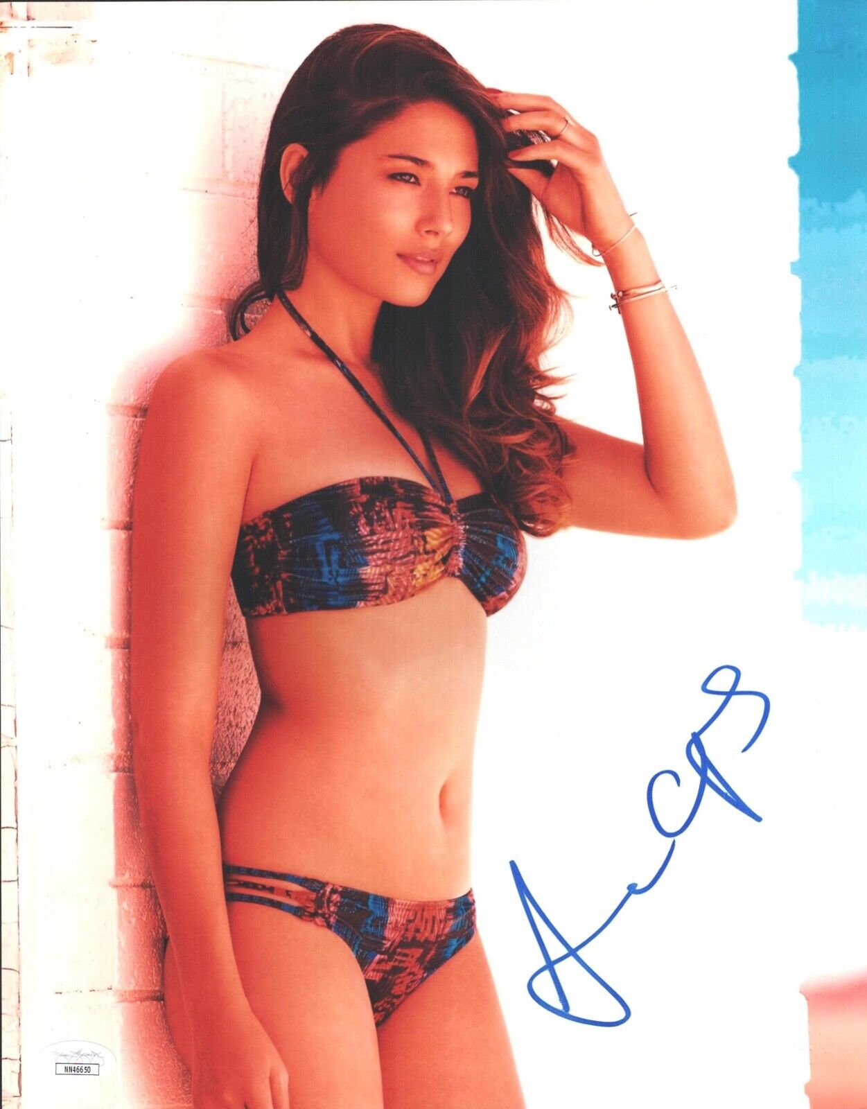 JESSICA GOMES Signed 11x14 SPORTS ILLUSTRATED MODEL Photo Poster painting Autograph JSA COA