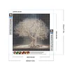 Arbre de vie-plein diamant rond peinture-30 * 30cm