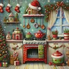 (Multi-Style) Christmas House-11CT Stamped Cross Stitch 50*50cm