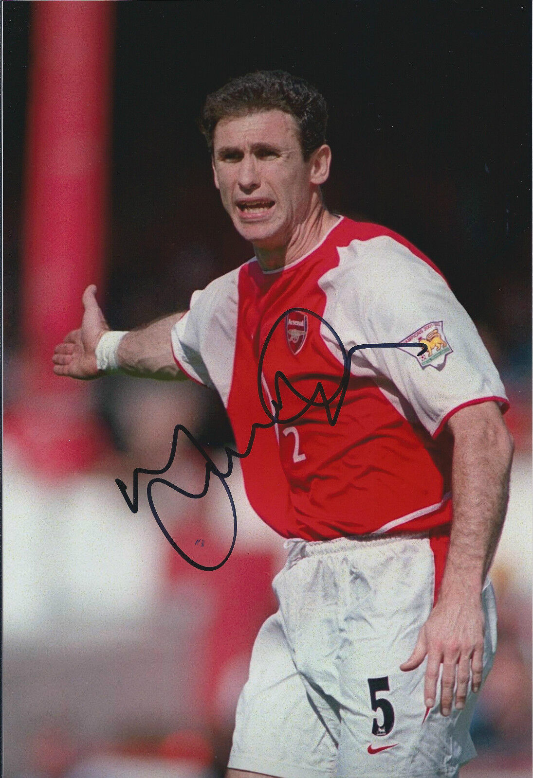 Martin KEOWN Arsenal SIGNED COA Autograph 12x8 Photo Poster painting AFTAL England World Cup