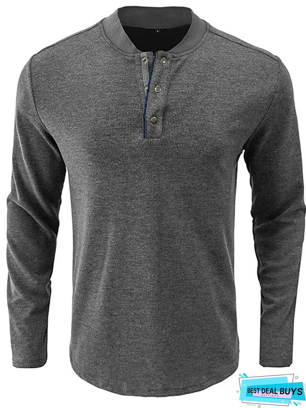Men's Henley Shirt Tee Plain Henley Street Vacation Long Sleeve Button Pocket Clothing Apparel Basic Designer Modern Contemporary