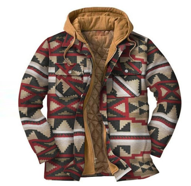 Christmas 2022 Mens Winter Plaid Thick Casual Jacket