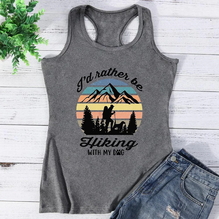 I'd rather be hiking with my dog  Hiking Vest Top-Annaletters