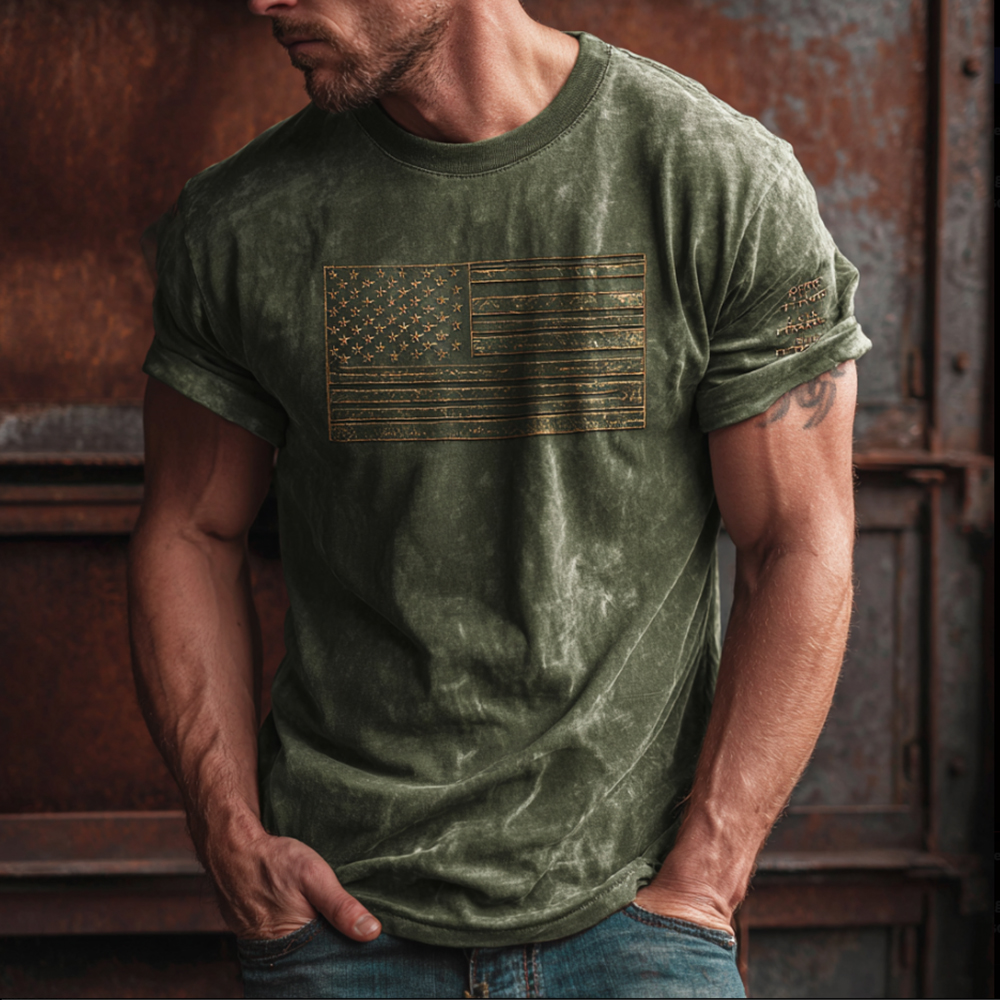  Men's American 250th Anniversary Print Casual T-shirt 1 Westsshops