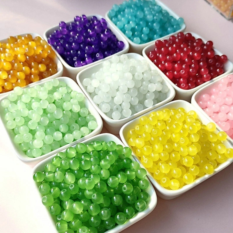50 PCS/Package Diameter 4mm Diameter 6 Mm Glass Round Beads