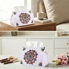 DIY PU Diamond Painting Tissue Box Kit Desktop Tissue Holder with Rhinestone Diamond Desk Decorative Tissue Box for Adults Desktop Storage Organizer (Mandala)