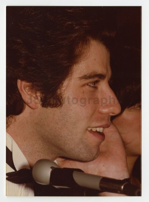 John Travolta - Vintage Candid Photo Poster painting by Peter Warrack - Previously Unpublished