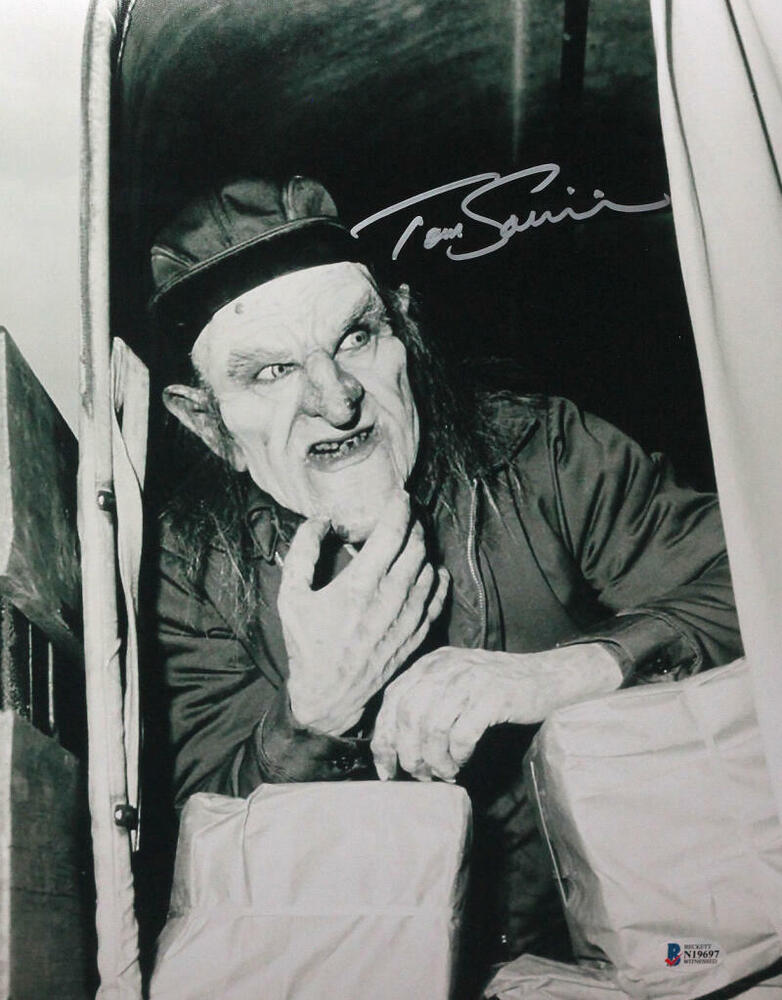 Tom Savini Autographed 11x14 The Creep B&W Photo Poster painting - Beckett W Auth *Silver