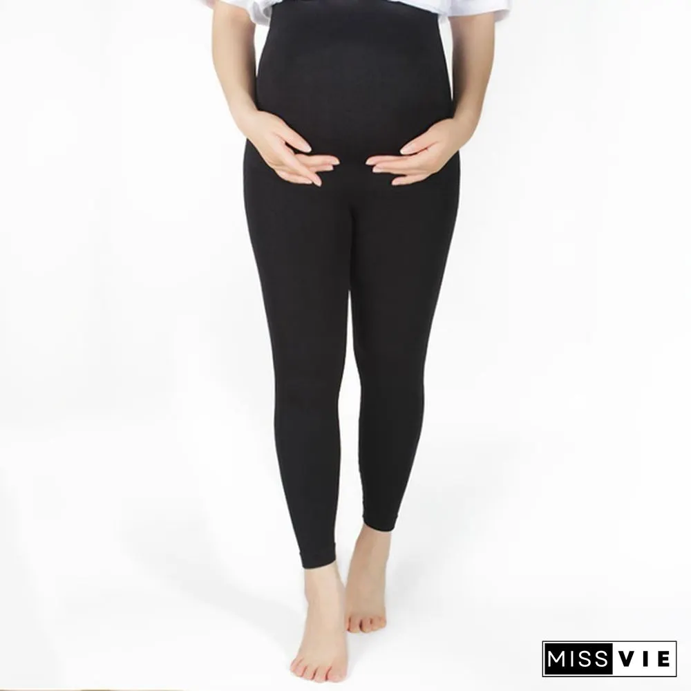 Womens Maternity Leggings Seamless Belly Compression Pregnancy Support Stretch Breathable