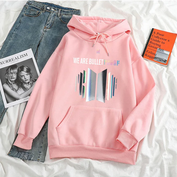 Bts on sale hoodie pink