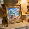 Heart Wave Turtle Family Special Shaped 5D DIY Partial Drill Diamond Painting Kits for Adults Beginners Home Decor Diamonds Dots Gem Art Kits 11.81 X11.81inch