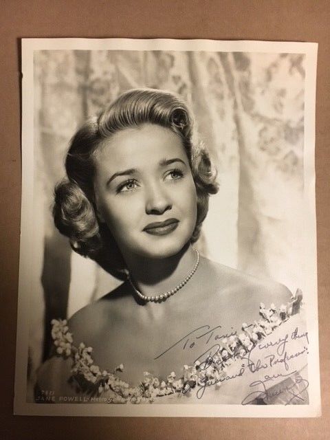 Jane Powell Vintage MGM 8x10 Signed Photo Poster painting(Thick Stock) Auction COA**minor wear