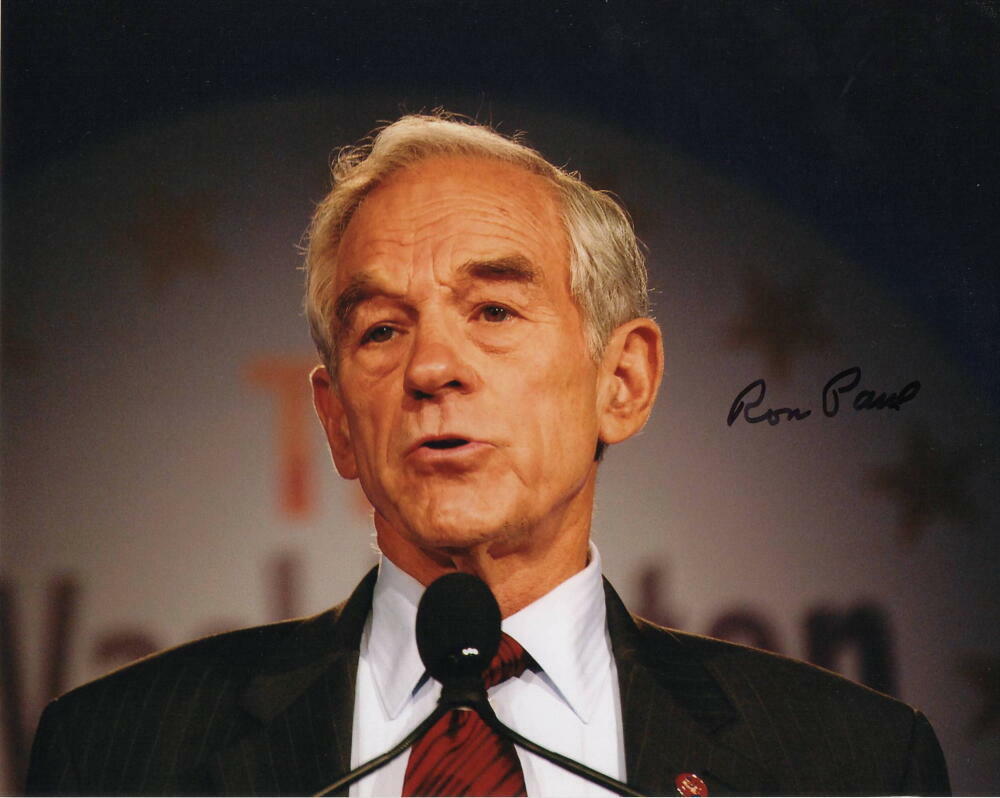 CONGRESSMAN RON PAUL SIGNED AUTOGRAPH 8X10 Photo Poster painting 2008 2012 PRESIDENTIAL NOMINEE