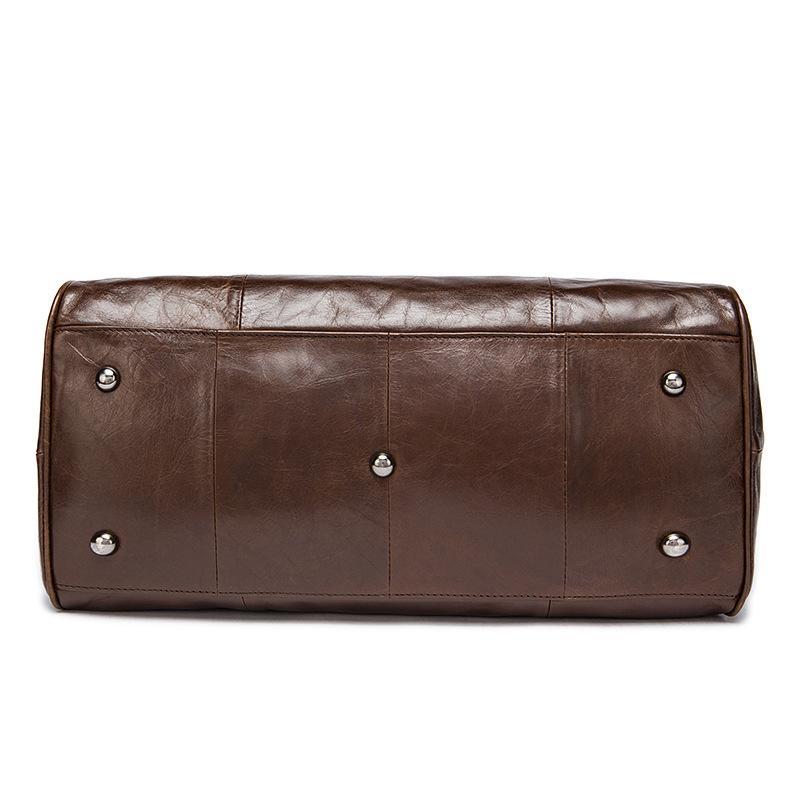 Genuine Leather Durable Top-Handled Detachable Sling Strap Carry-All Bag