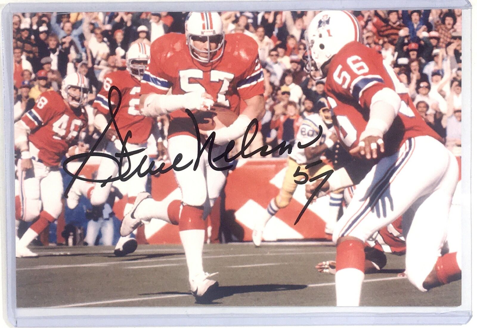 Steve Nelson Signed 4x6 Photo Poster painting New England Patriots North Dakota State Autograph