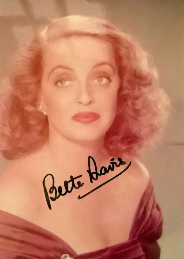 BETTE DAVIS Signed Photo Poster paintinggraph - Film Star Actress - preprint