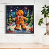 Diamond Painting -DIY Round Partial AB Drill Gingerbread Man(45x45cm)