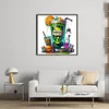 Halloween Wine Glass-11CT Stamped Cross Stitch 50*50cm/19.69*19.69in tapestrymarket
