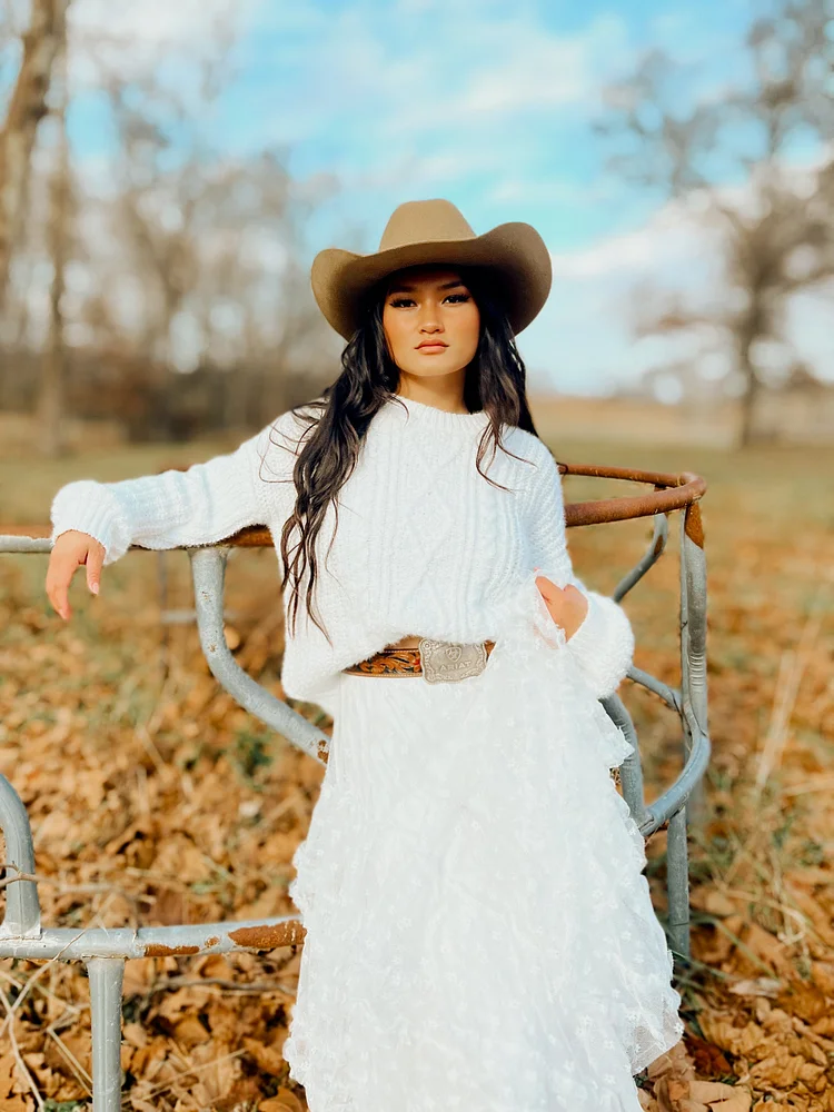 Miss Sparkling | Lace Ruffle Mesh Maxi Skirt