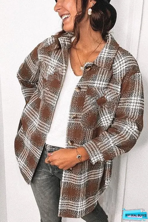 Meridress Lapel Side Split Color Block Outwear Coat