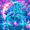 Diamond Painting-DIY Full Round Drill Dolphin(40*40CM)