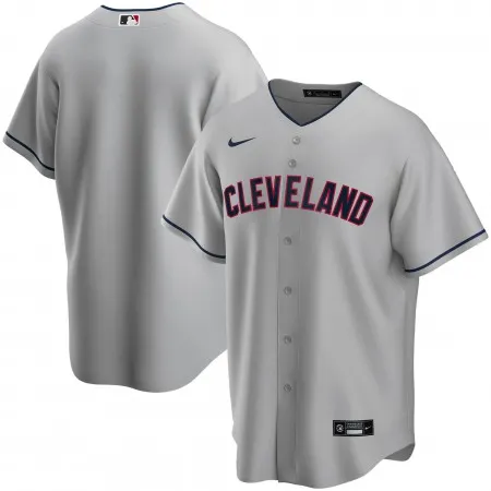Men's Cleveland indians Blank Grey Cool Base Stitched Jersey KKEF