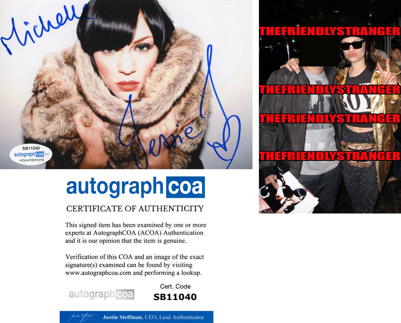 Singer JESSIE J signed Autographed 4X6 Photo Poster painting - PROOF - SEXY Price Tag ACOA COA