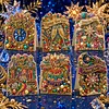 6pcs DIY Happy New Year Diamond Painting 3D Greeting Card