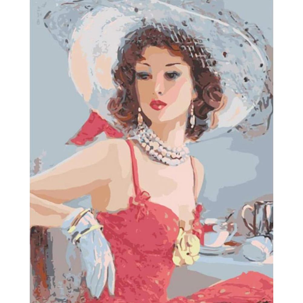 

30x40cm Round Drill Diamond Painting-Women, 501 Original