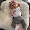 20'' Realistic Sweet Reborn Baby Girl Doll Leah - RBBI-Myrebornbabydoll&reg; Myrebornbabydoll&reg;