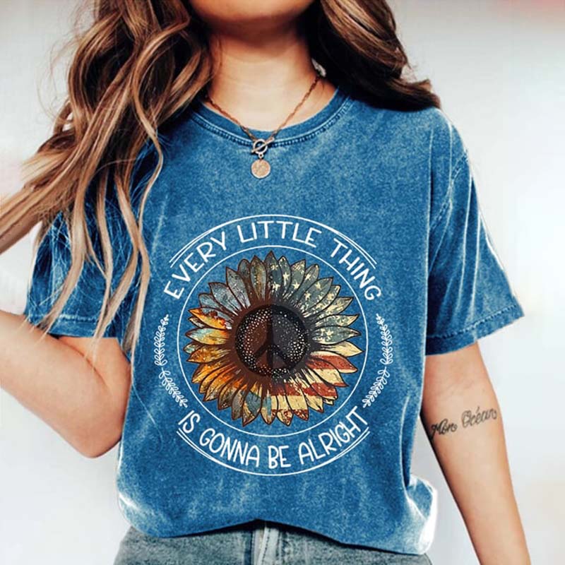 Comstylish Every Little Thing Is Gonna Be Alright Print Casual T-Shirt