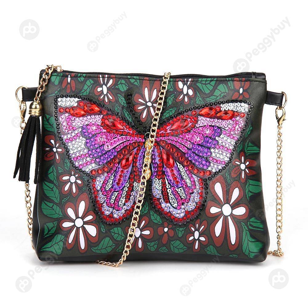 

Butterfly-DIY Creative Diamond Wristlet Bag, 501 Original
